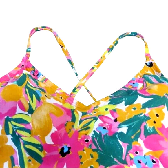 Anne Cole LTD Edition XS Swim Pullover Triangle Tankini Top (Sunshine Floral) - Picture 5 of 8